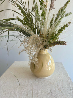 Vintage Cream Vase with Arrangement