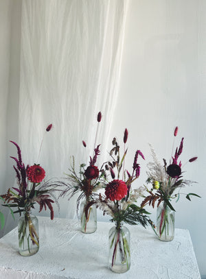 Flower Delivery Vancouver-Wedding Bottle Arrangement-Wedding Flowers-Florist-The Wild Bunch Flower Shop