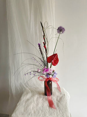 Flower Delivery Vancouver-The Valentine's Bottle Arrangement-Arrangements-Florist-The Wild Bunch Flower Shop