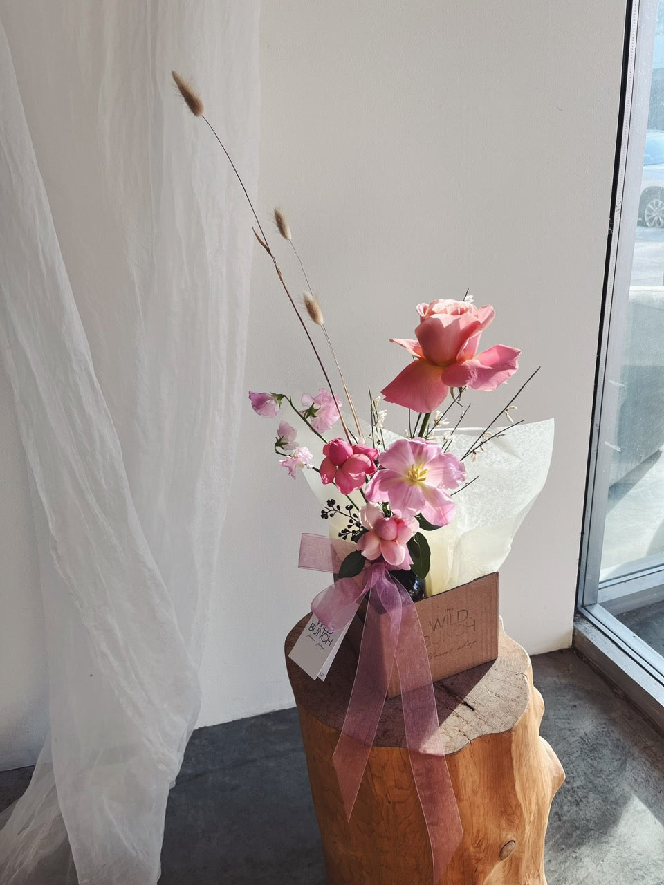 Flower Delivery Vancouver-The Valentine's Bottle Arrangement-Arrangements-Florist-The Wild Bunch Flower Shop