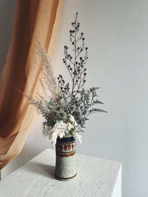 Ode Vintage Vase - Brown with Blue