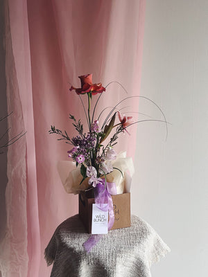 Flower Delivery Vancouver-The Valentine's Bottle Arrangement-Arrangements-Florist-The Wild Bunch Flower Shop