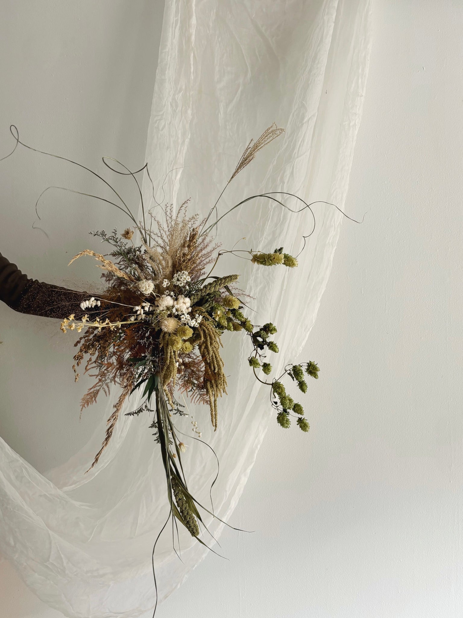 Flower Delivery Vancouver-Copper & Hops Dried Wall Hanging-Wall Hangings-Florist-The Wild Bunch Flower Shop