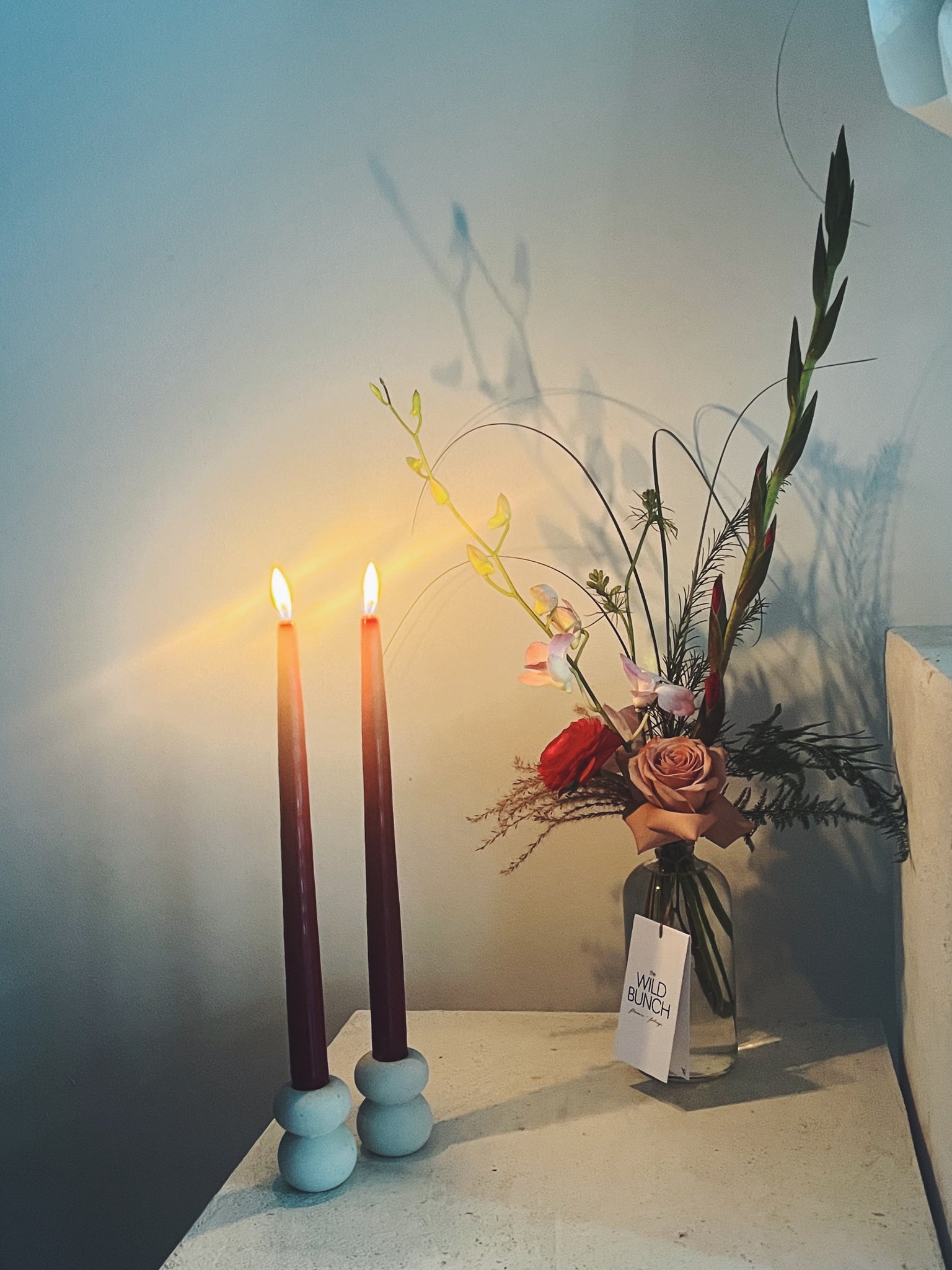 Flower Delivery Vancouver-Holiday Red Tapered Candles-Candles-Florist-The Wild Bunch Flower Shop