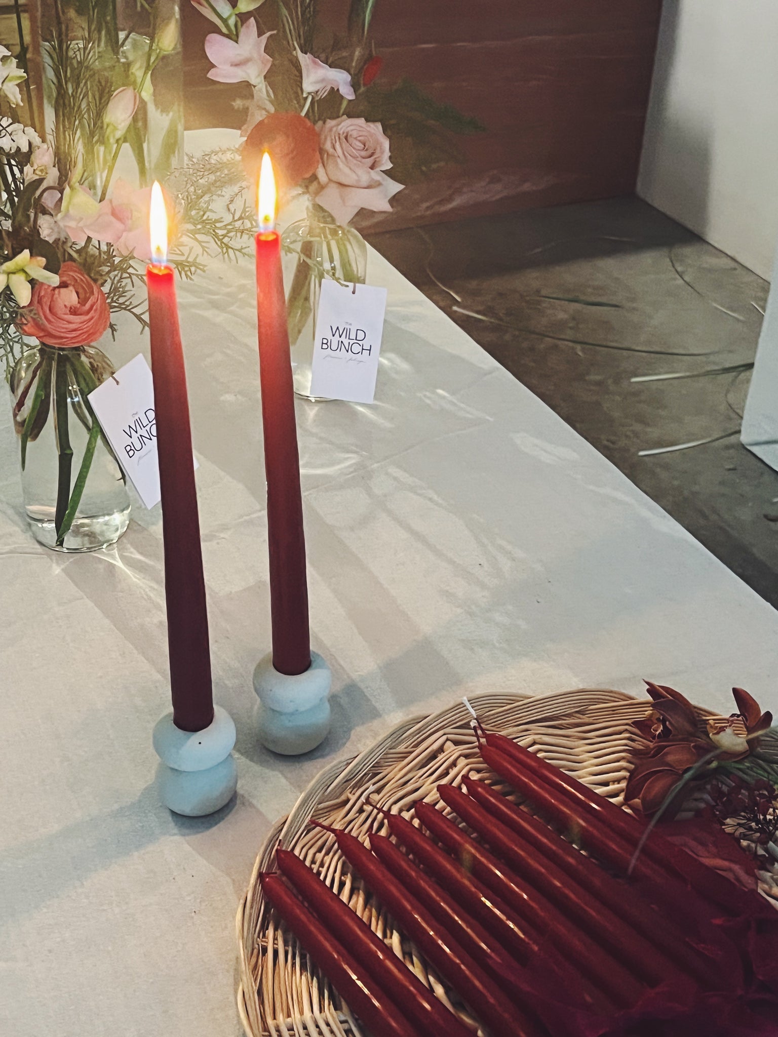 Flower Delivery Vancouver-Holiday Red Tapered Candles-Candles-Florist-The Wild Bunch Flower Shop