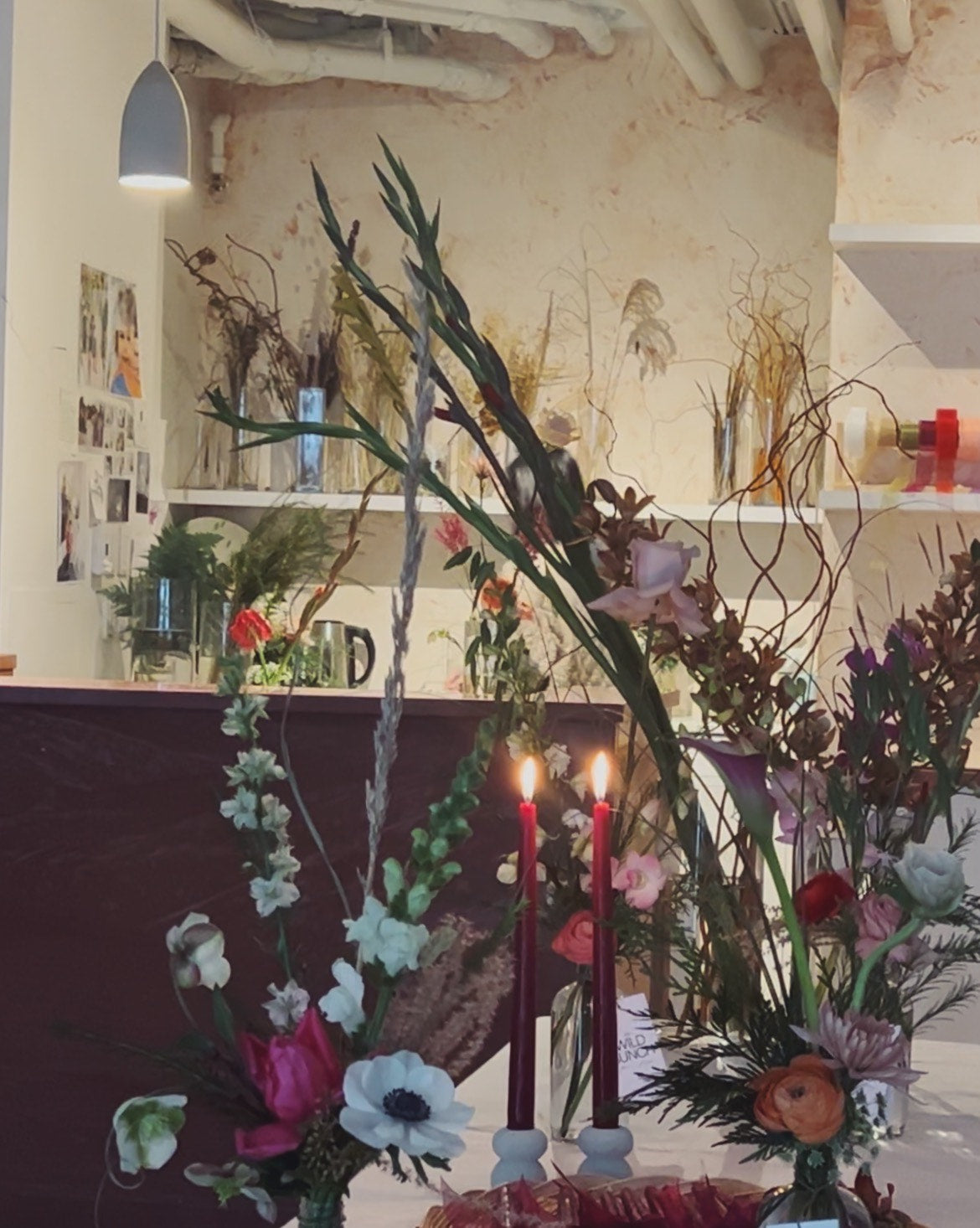 Flower Delivery Vancouver-Holiday Red Tapered Candles-Candles-Florist-The Wild Bunch Flower Shop