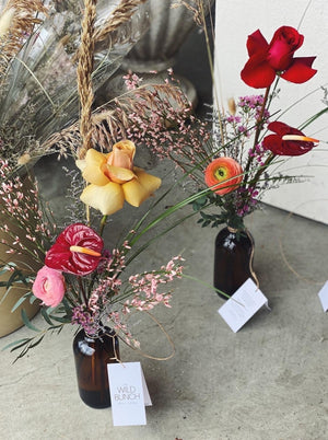 Flower Delivery Vancouver-The Valentine's Bottle Arrangement-Arrangements-Florist-The Wild Bunch Flower Shop