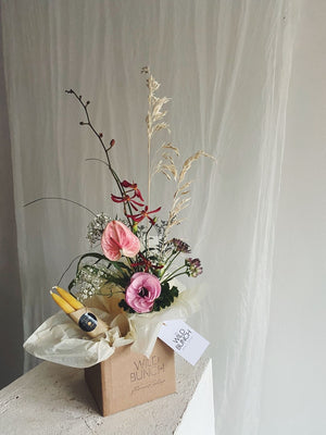 Flower Delivery Vancouver-The Valentine's Bottle Arrangement-Arrangements-Florist-The Wild Bunch Flower Shop